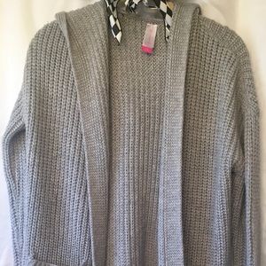 Women’s Gray Sweater Cardigan, Juniors 11-13